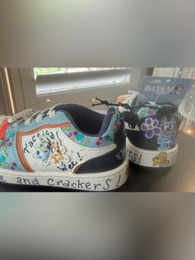 Customized OOAK Low-Top Sneakers in Bluey Theme, toddler 10